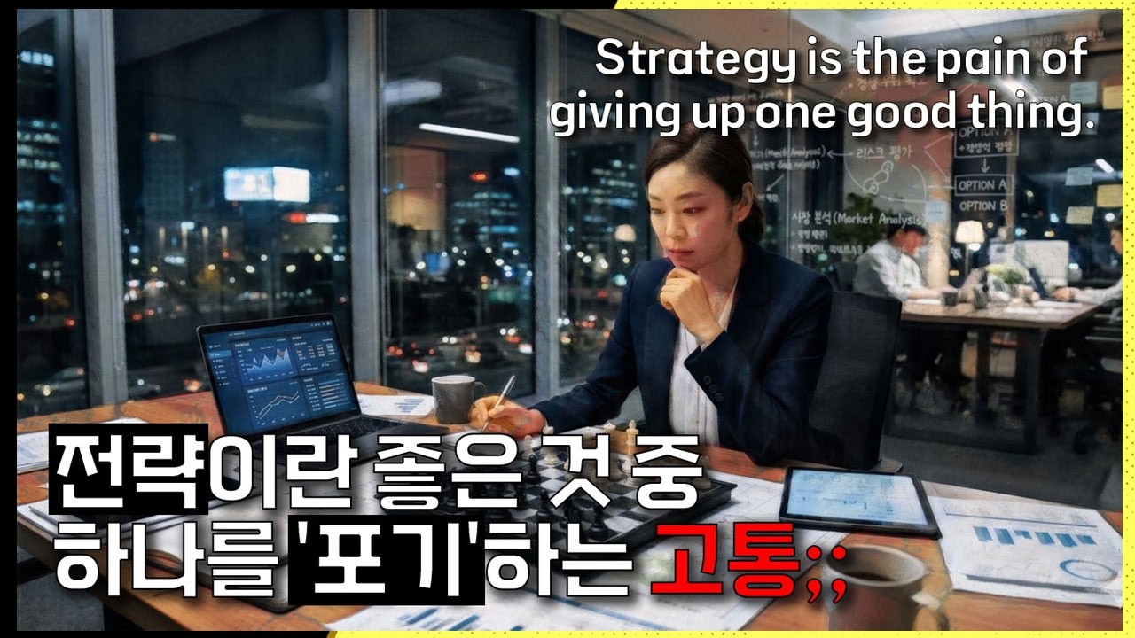 전략이란 좋은 것 중 하나를 '포기'하는 고통입니다