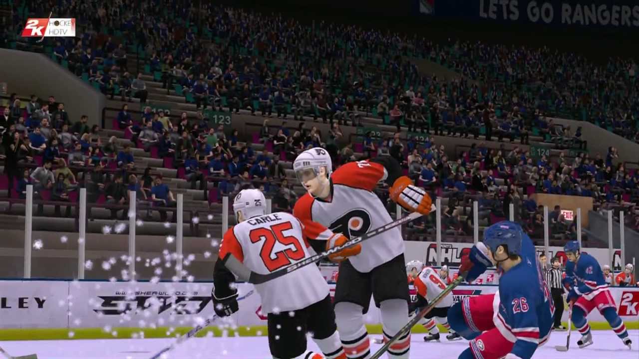 NHL 2K10 3-way collision (incl. teammate) 1080p