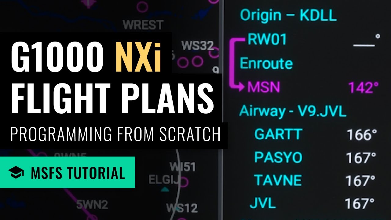 MSFS: G1000 NXi — программирование планов полётов с нуля — Microsoft Flight Simulator