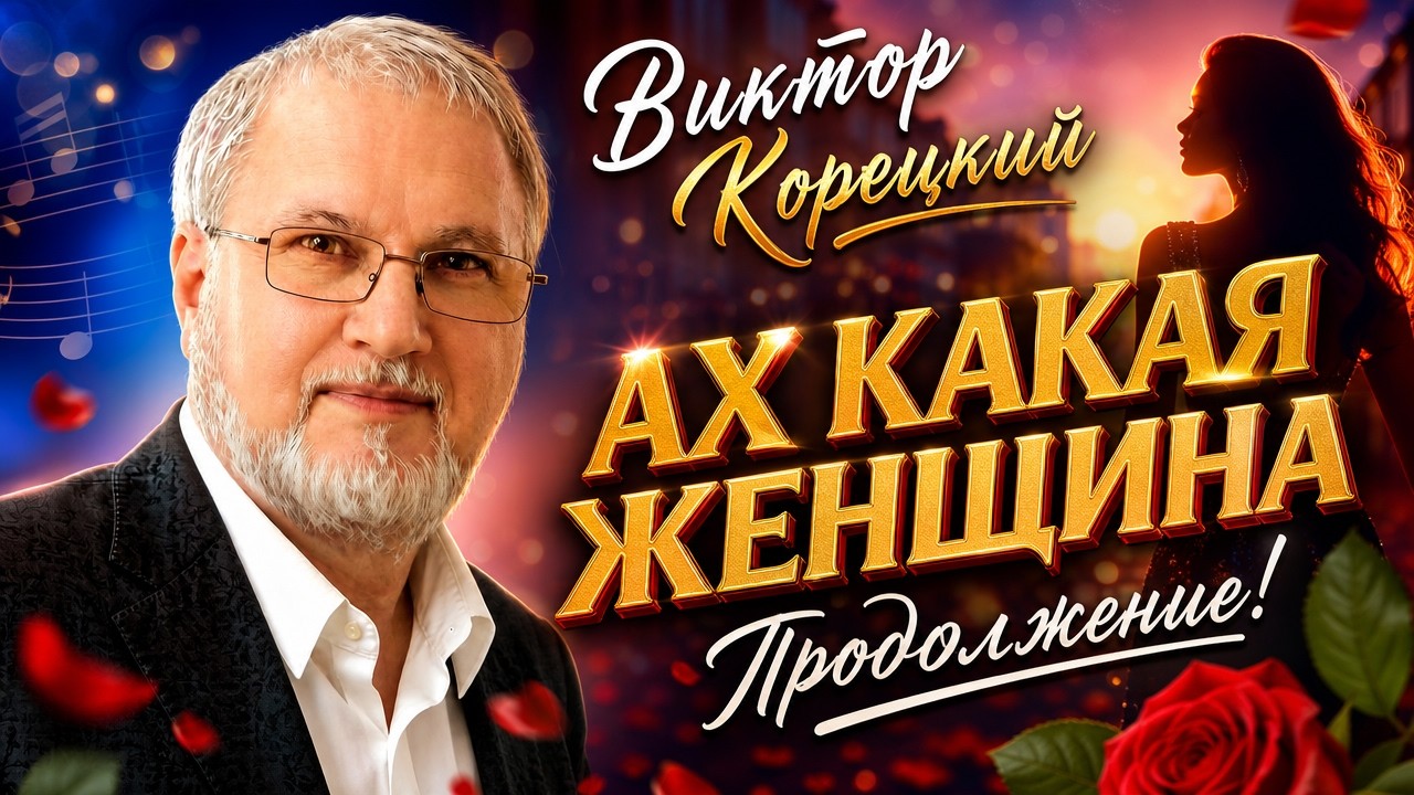 ПРОДОЛЖЕНИЕ ПЕСНИ❤️АХ, КАКАЯ ЖЕНЩИНА❤️Cлова В.КОРЕЦКИЙ🌹💝