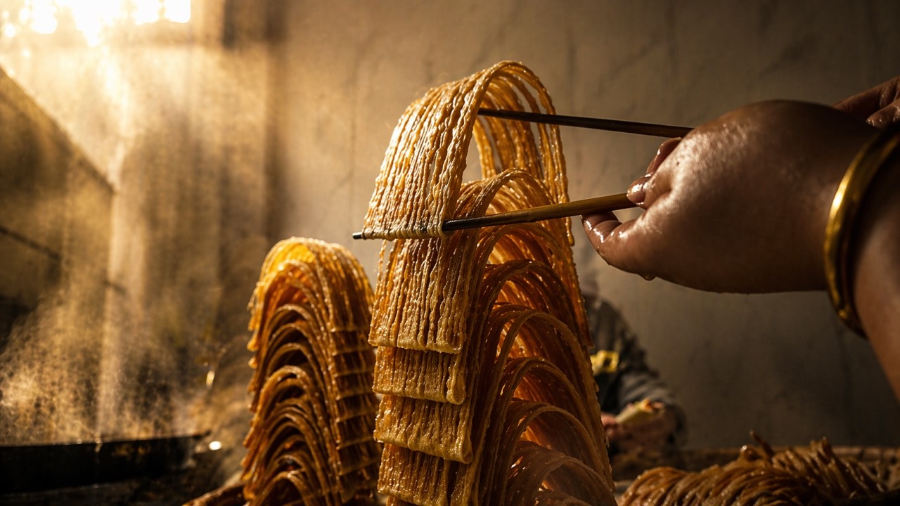 2,000-Year-Old Chinese Fried Dough (Sanzi) | Rare Handcrafted Street Food