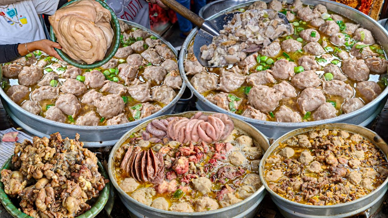 KETEMU TANTE TANTE JUALAN BAKSO SUPER BRUTAL!! JEROAN SAPI UTUH MASUK DANDANG SEMUA