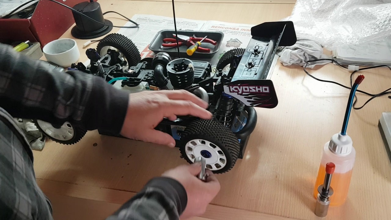 Arranque coche rc con tirador