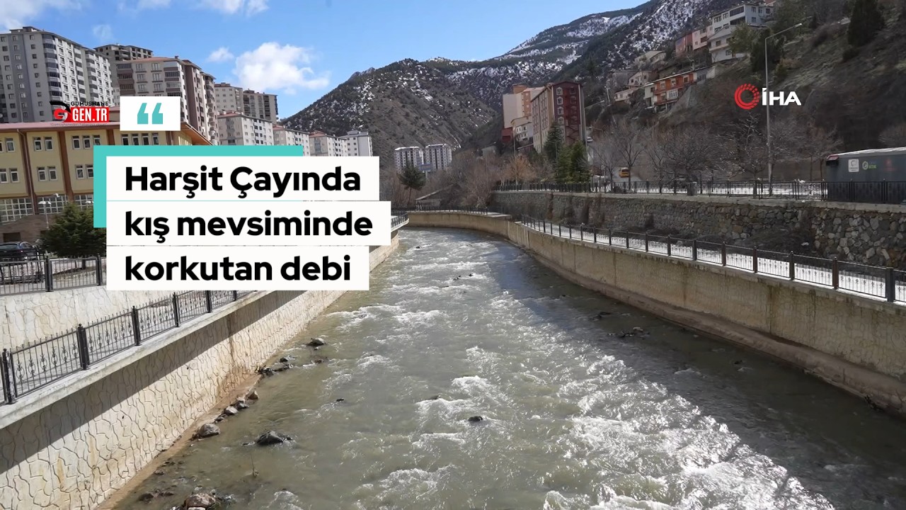 G&uuml;m&uuml;şhane Harşit &Ccedil;ayında 15 Yılın Rekor Su Seviyesi!