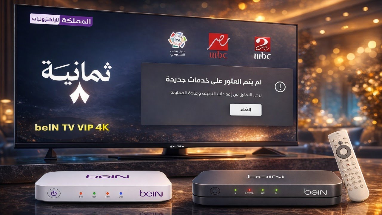 طريقة حل مشكلة لم يتم العثور على خدمات في جهاز بي ان سبورت beIN SPORTS 4K