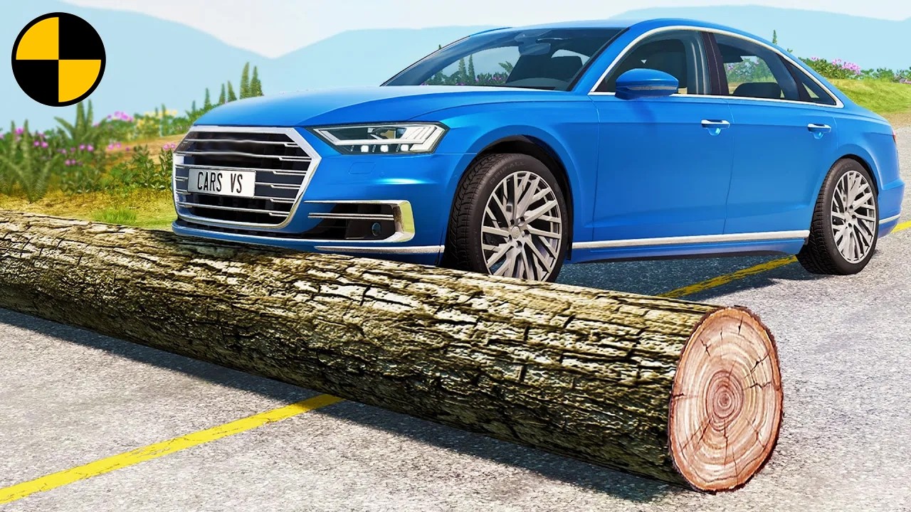 Cars vs Fallen Logs 😱 BeamNG.Drive
