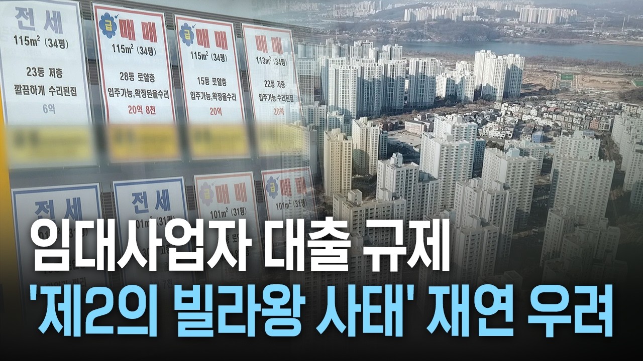 임대사업자 대출 규제 '제2의 빌라왕 사태' 재연 우려