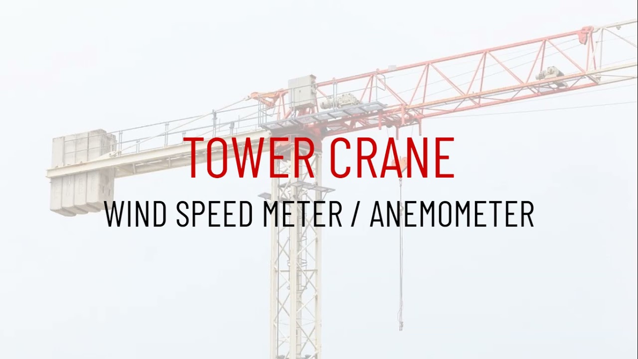 Tower crane wind speed measurement and monitoring | Watch how it spins