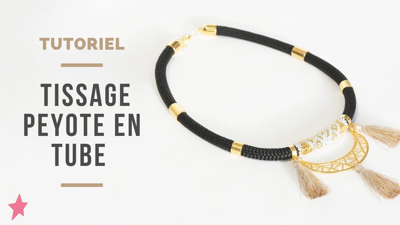 DIY ┋ Réaliser un collier en corde tissage PEYOTE en TUBE de perles Miyuki