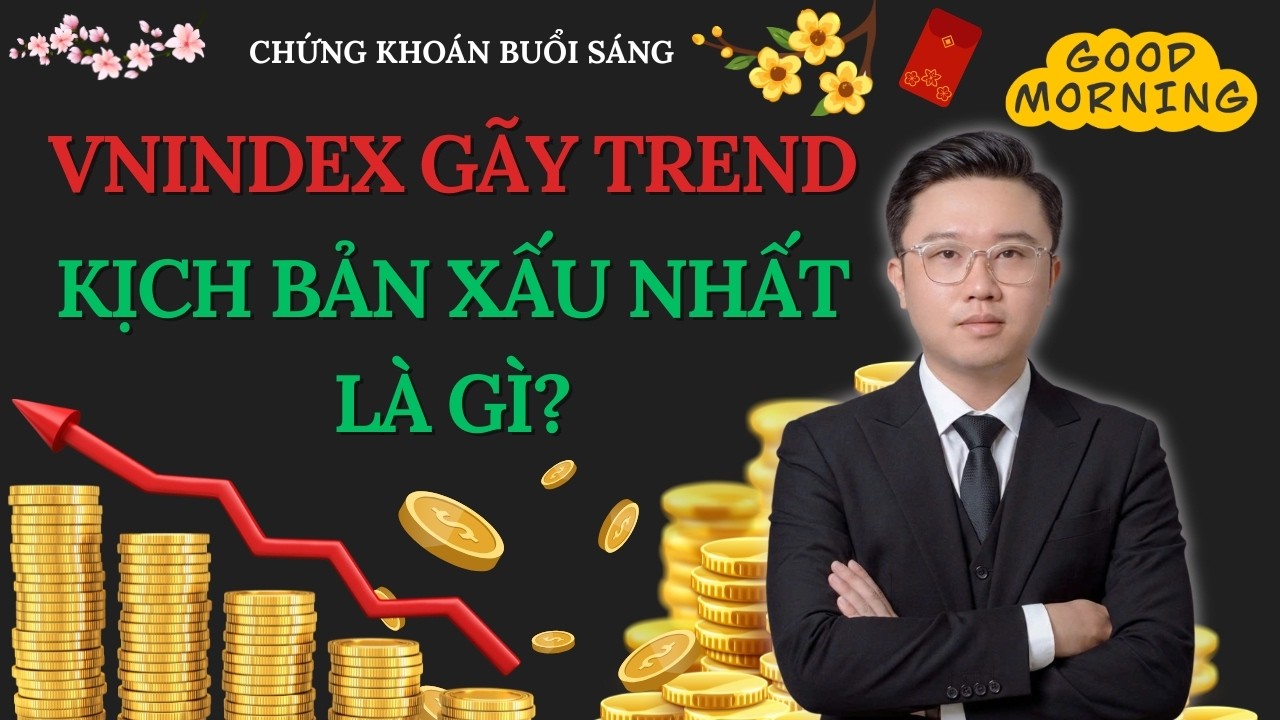 CHỨNG KHOÁN BUỔI SÁNG: VNIndex Lâm Nguy Sau Khi Gãy Hỗ Trợ – Kịch Bản Xấu Nhất Là Gì?