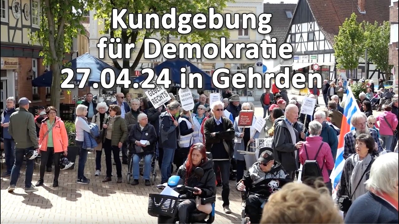 Kundgebung für Demokratie in Gehrden, 27. April 2024