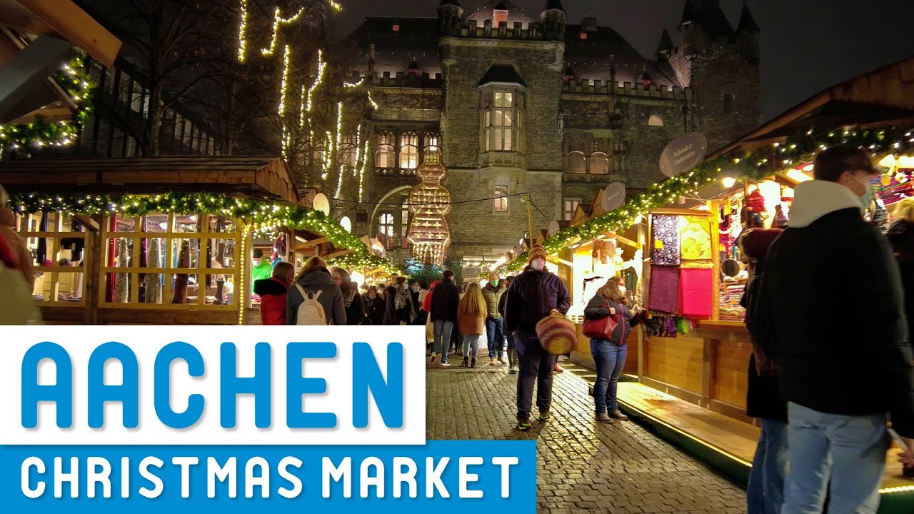 Aachener Weihnachtsmarkt - Christmas Market Night Walk - 4K - AIX WALKER - #1