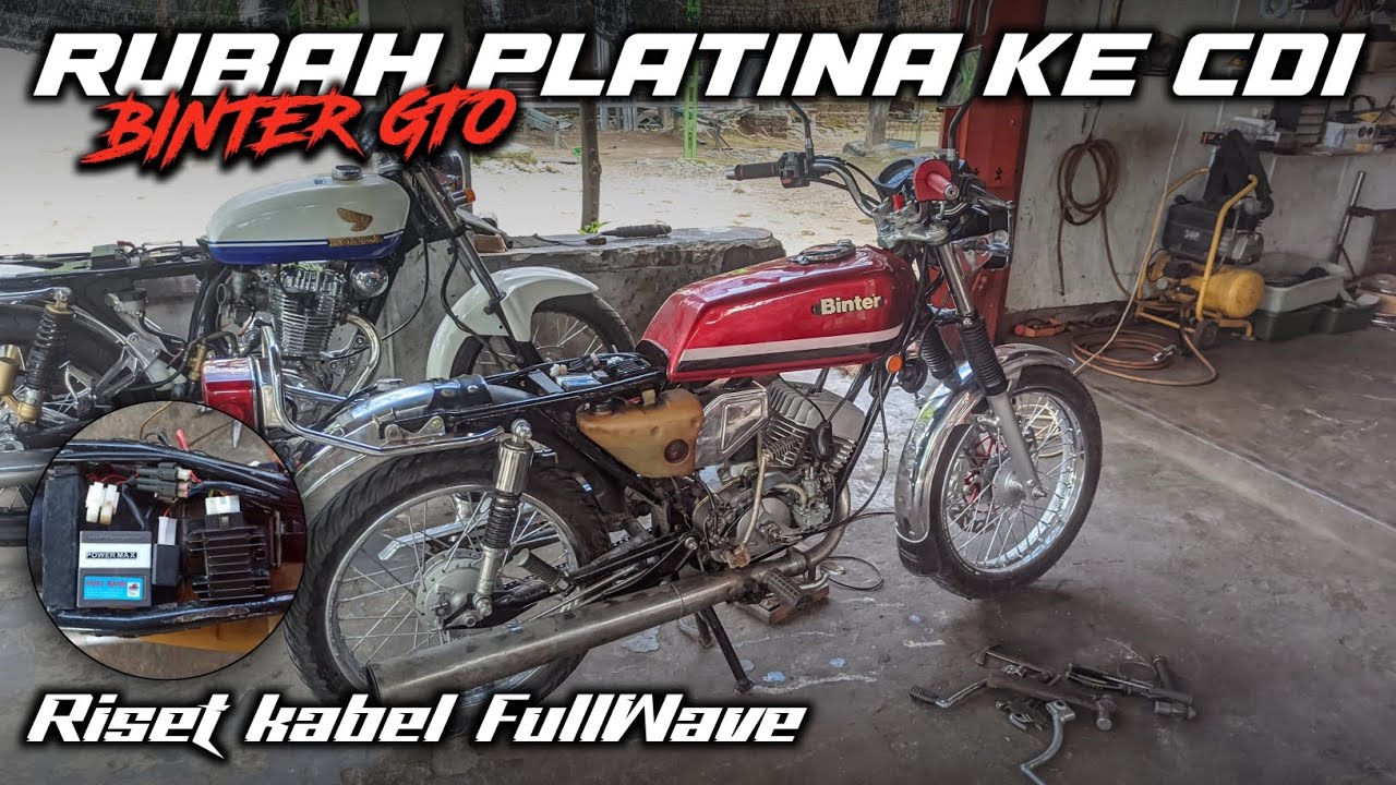 Riset Kabel & Rubah platina ke CDI motor kawasaki Binter GTO 2 tak‼️