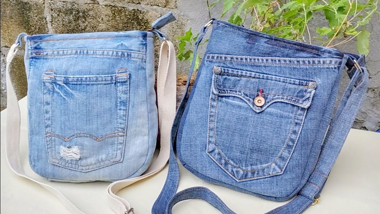 Clase detalle a detalle de un bolso tipo bandolera / Bolso de jeans reciclados 