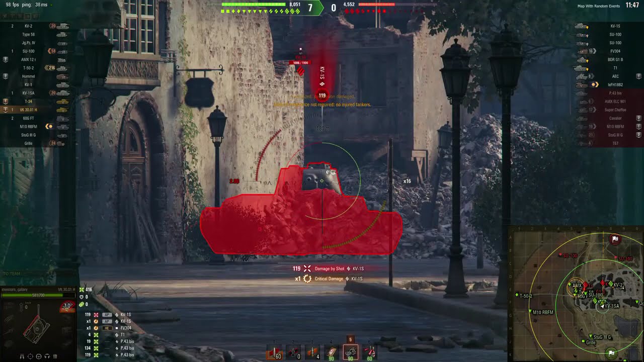 427 Damage, Playing with German VK 30.01 H Tank, Class 5, World Of Tanks Online Game
