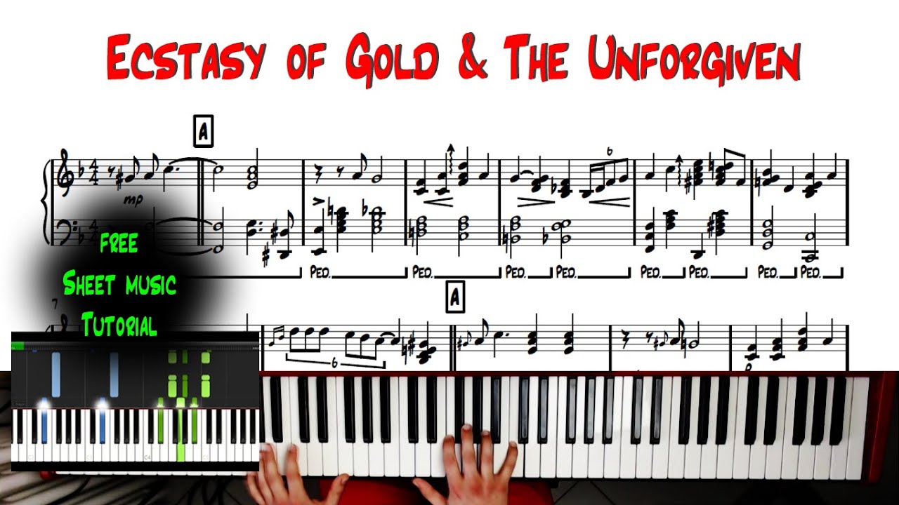 Ennio Morricone: The Ecstasy Of Gold & Lucifer - The Unforgiven Piano Medley Cover piano sheets