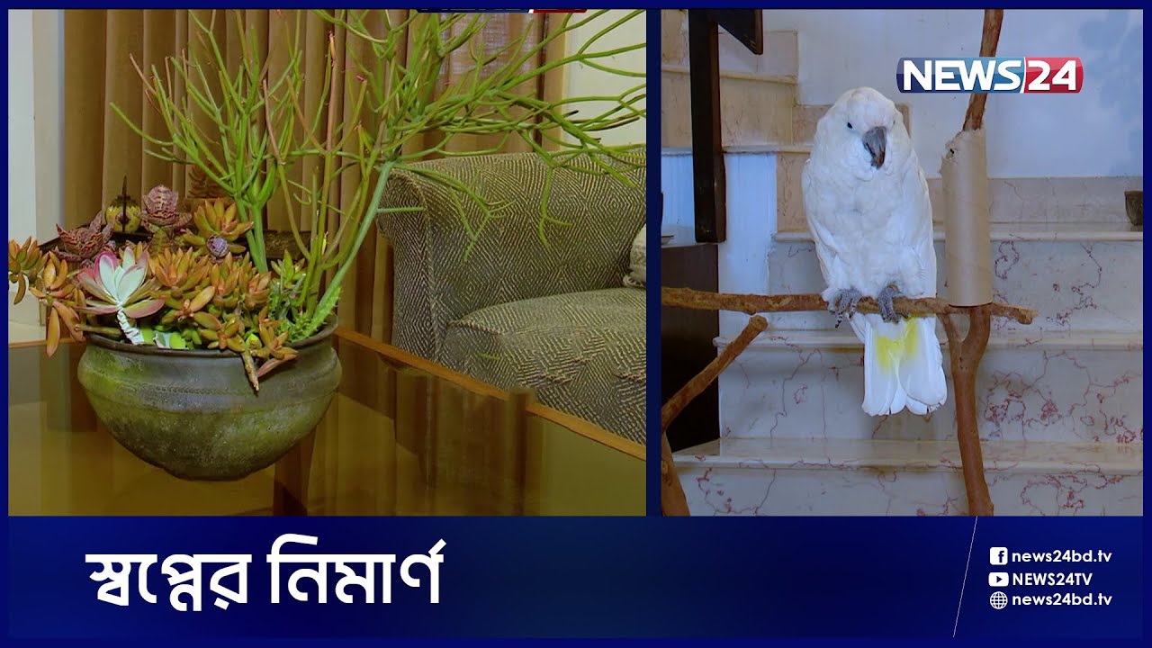 সাকুলেন্ট গাছ ও পাখিদের নিয়ে মিরপুরে এক স্বপ্নের বাড়ি | Shwapner Nirman -EP-06 | News24