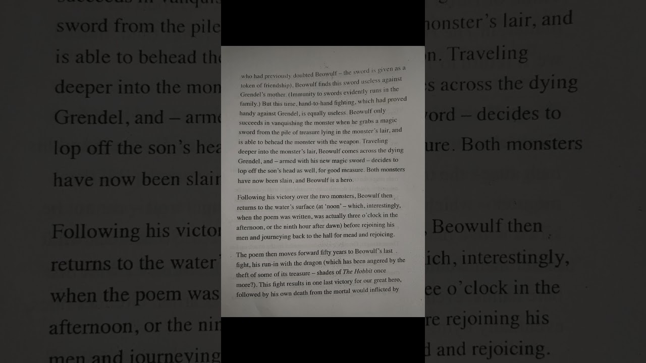 Short plot synopsis, critical analysis, plot summary, facts, interpretations of Beowulf.