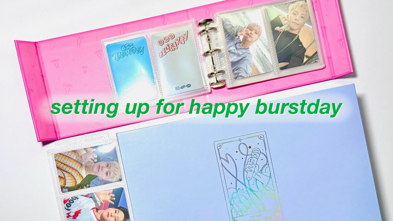 setting up for happy burstday seventeen comeback ☾ mingyu bias and hoshi horanghae photocards