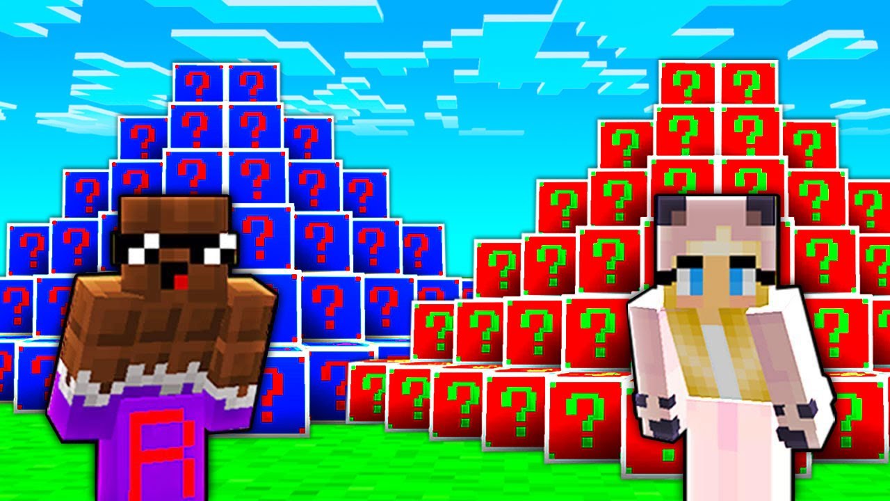 Unsere 1. LUCKY BLOCK PYRAMIDE in Minecraft! mit @IsyCheesy