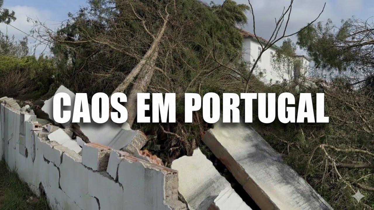 Depressão Kristin em Leiria 🇵🇹🌪️ | Imagens reais dos estragos e apagão em Portugal