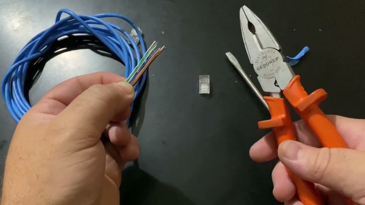 COMO CRIMPAR  RJ 45 (FAZER CABO DE REDE) sem o Alicate Crimpador