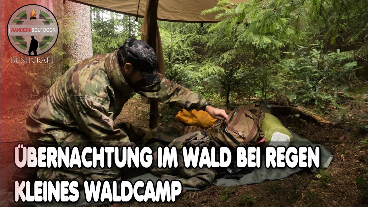 &Uuml;bernachtung OVERNIGHTER im Wald bei REGEN-Kleines Waldcamp
