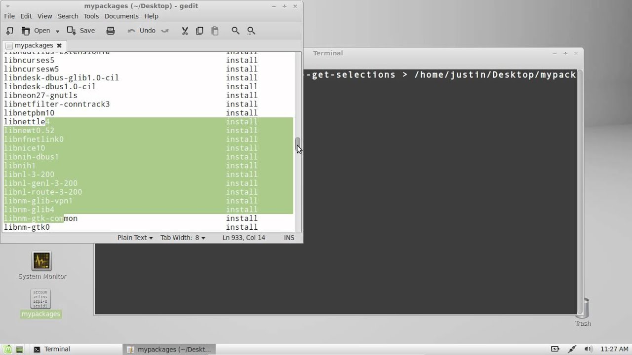 List your downloaded packages in linux mint 13