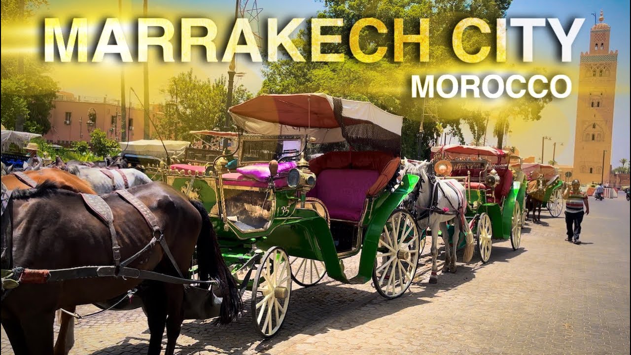 جولة في شوارع  مدينة مراكش الحمراء Marrakesh city, Morocco