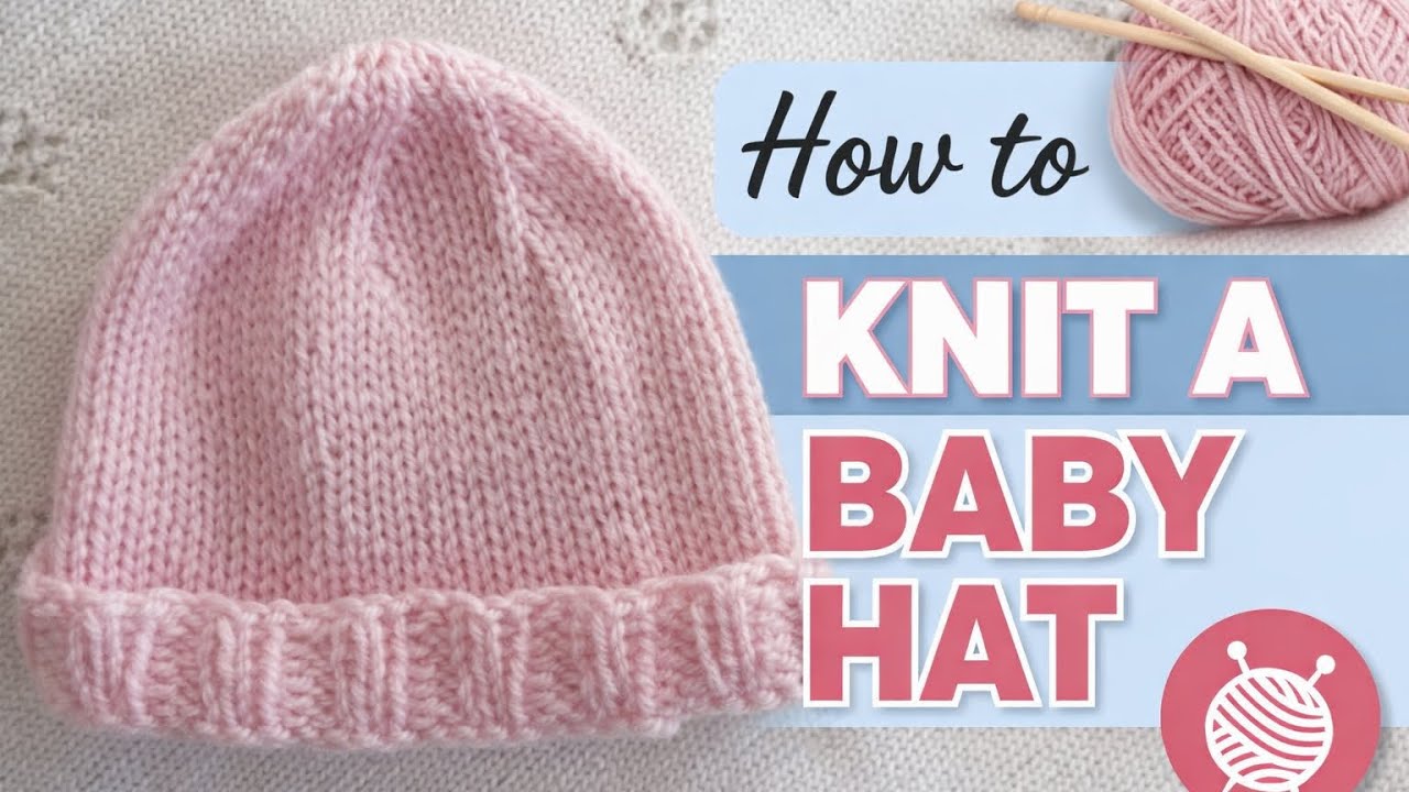 How To Knit A Baby Hat | Beginner friendly Baby Hat Knitting Tutorial 