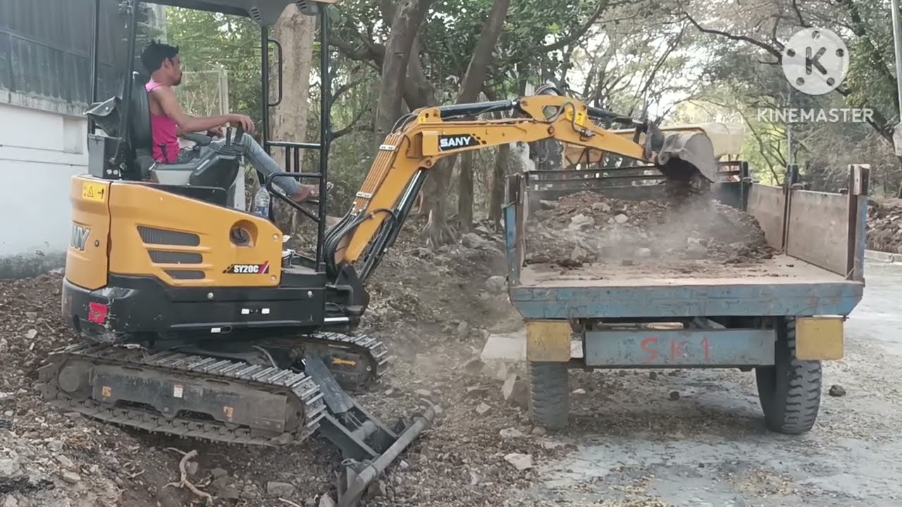 SANY New model sy20 Mini excavator working Nashik #miniexcavator  #subscribemychannel