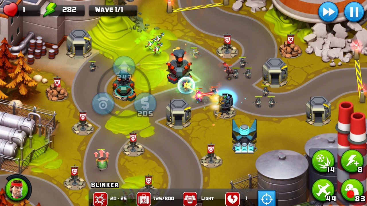 Alien Creeps TD - Level 44-Gnarled Route - Spec Ops