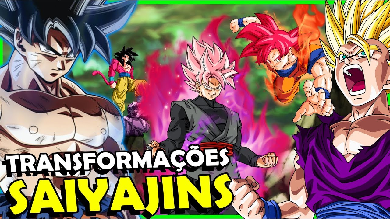 EPICO! TODAS AS TRANSFORMAÇÕES SAIYAJINS ATÉ HOJE