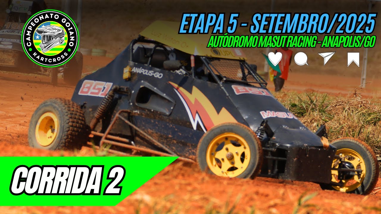 CORRIDA 2  -  5ª Etapa do Campeonato Goiano de Kart Cross AO VIVO!