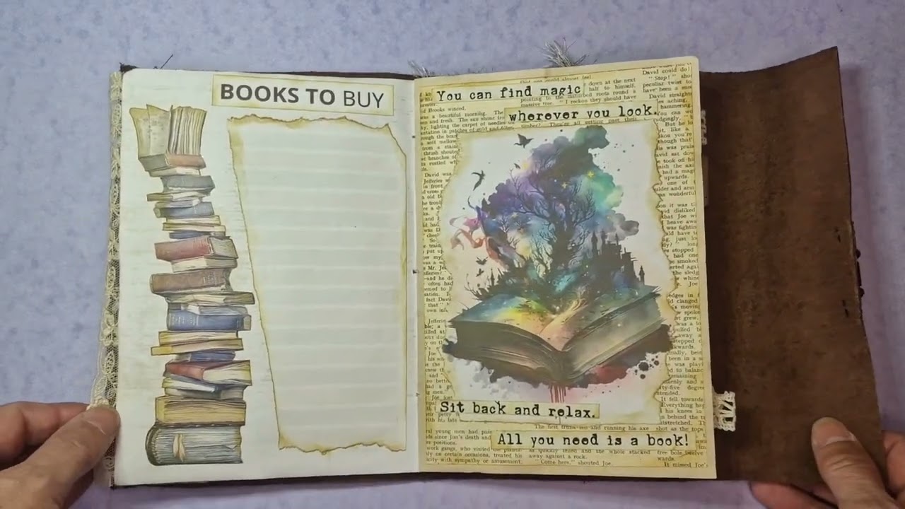 Leather bound book themed journal.