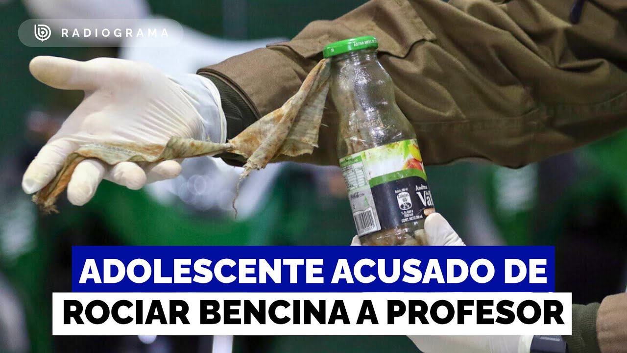 Adolescente acusado de rociar bencina a profesor del INBA en 2025 queda con internaci&oacute;n provisoria