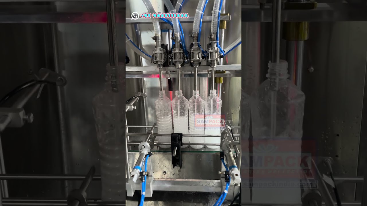 Latest Filling Technology |Automatic Filling Machine| 4 Nozzle Liquid & Juice Filling Machine 🚀