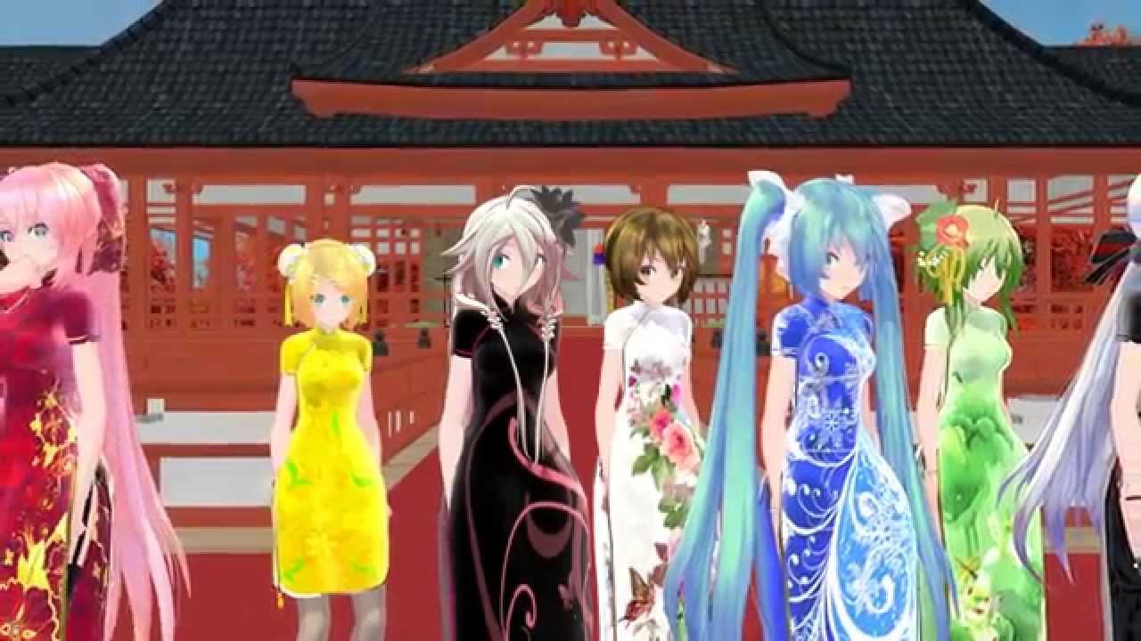 MMD Number 9 Miku,Luka,Haku,Rin,Meiko,Gumi,Neru,Teto