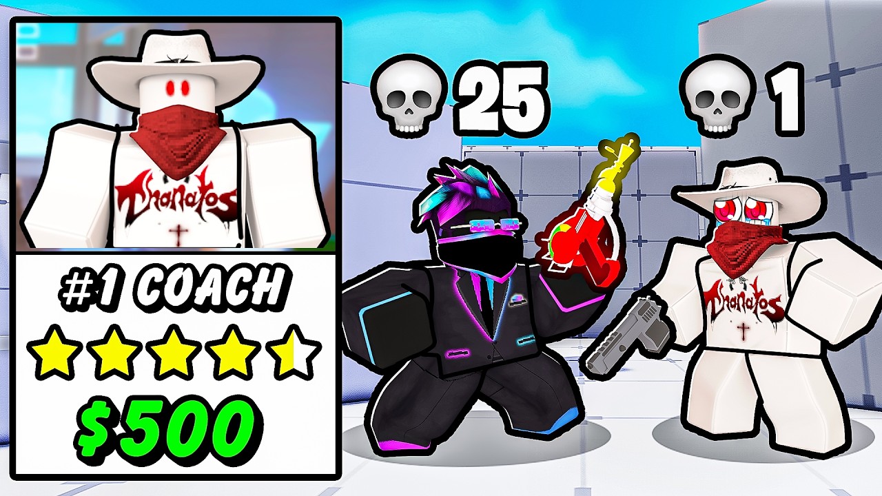 I hired a PRO COACH, than CARRIED HIM in Roblox Rivals!