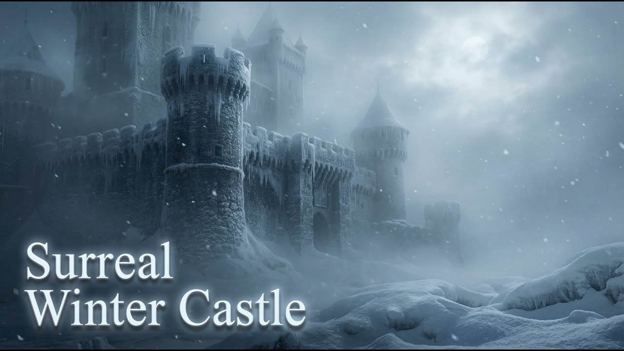 Surreal Winter Castle – Cinematic Fantasy Ambient Music (1–2 Hours)