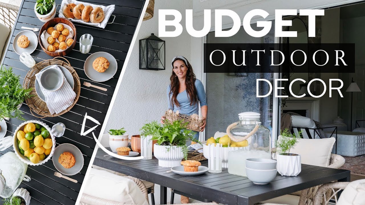 Оформление зоны для обеда на открытом воздухе с ограниченным бюджетом! Огромные покупки в Walmart!