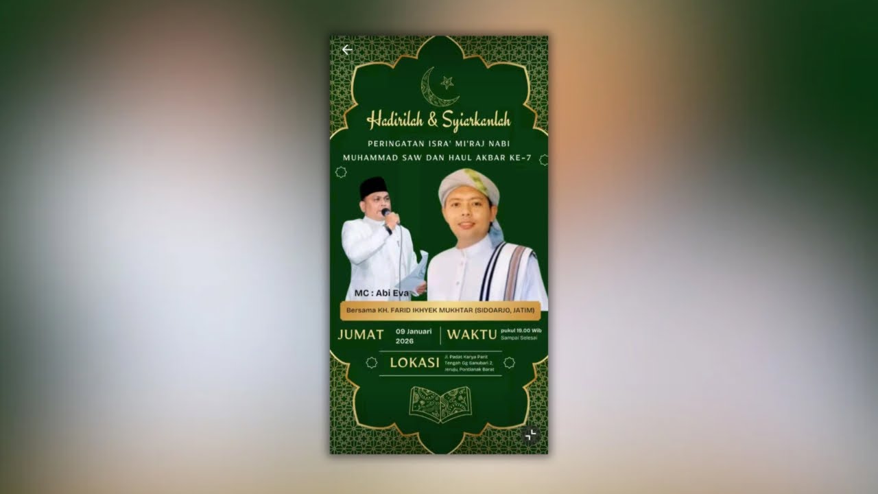 Acara Isra Mi’raj & Haul Akbar di Gg. Sanubari 2, Jalan Padat Karya, Kota Pontianak