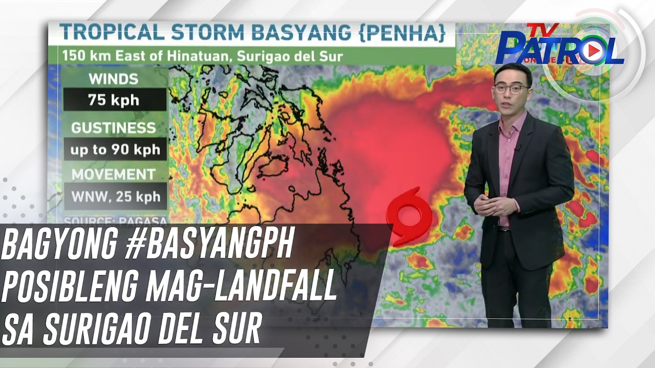Bagyong #BasyangPH posibleng mag-landfall sa Surigao del Sur