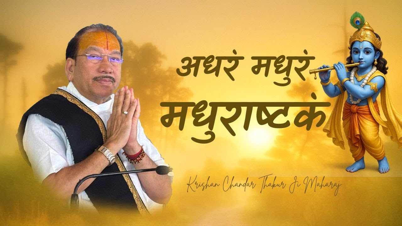 Madhurashtakam | Adharam Madhuram with Lyrics | Pujya Krishan Chandar thakur Ji Maharaj