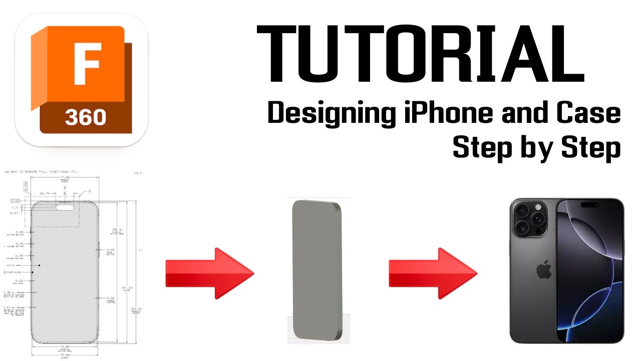 Разработка дизайна iPhone 16 Pro Max и чехла | Пошаговое руководство по Fusion 360 | Часть 1 из 3