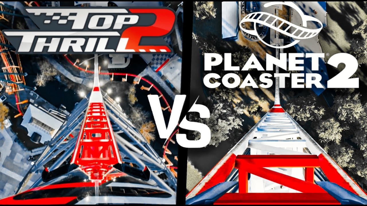 TOP THRILL 2 Recreation VS Real Life + Night POV | Planet Coaster 2