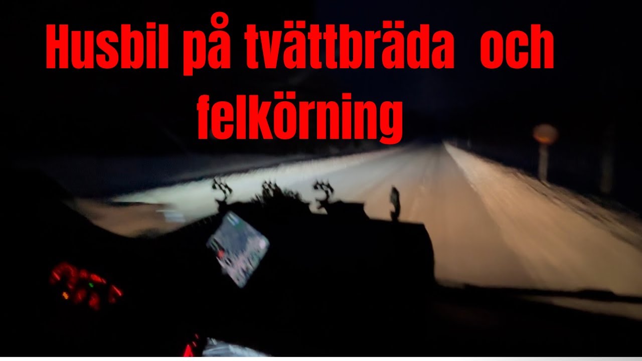 Husbil på tvättbräda och felkörning