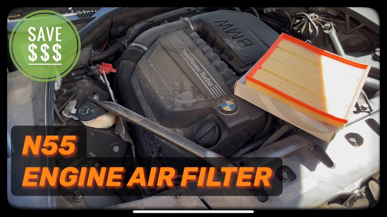 BMW N55 Как заменить воздушный фильтр двигателя 535i 2010 - 2016 F10