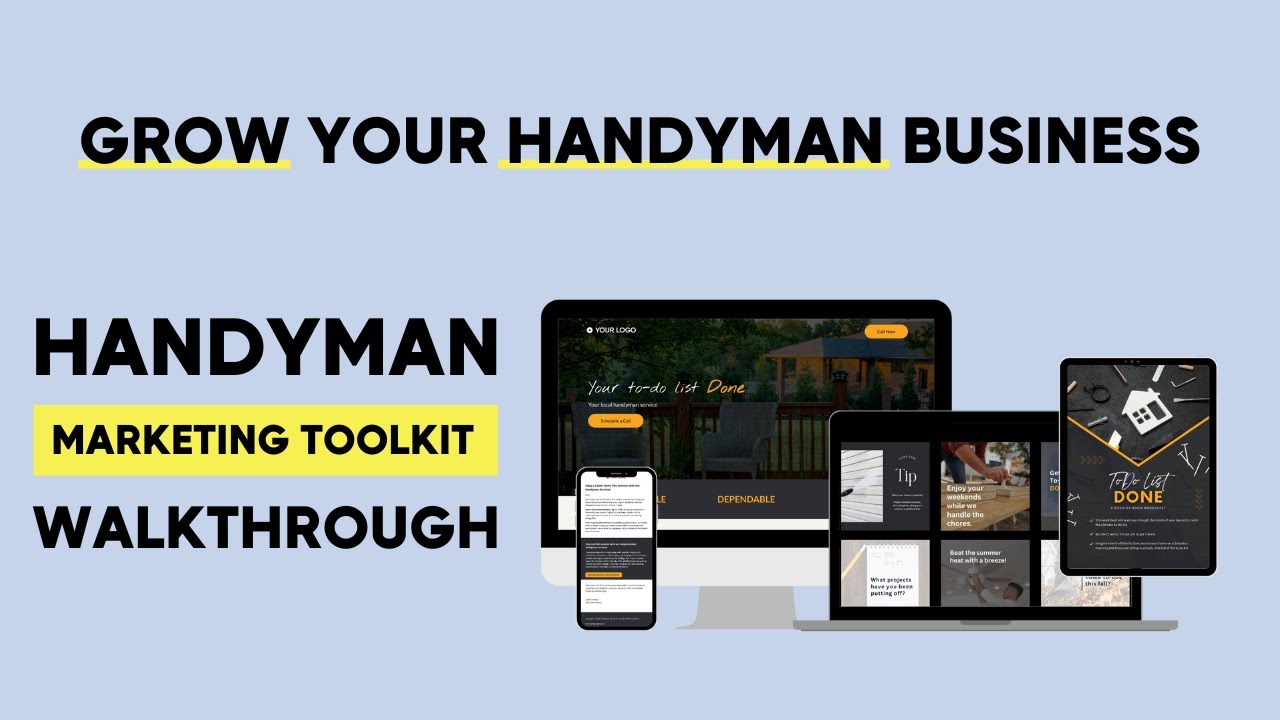 Handyman BrandPack Walkthrough: Transform Your Handyman Business with Our All-in-One Marketing!