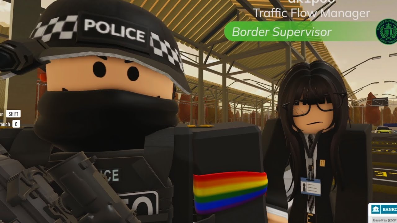 trolling fake police officers on eurotunnel border rp